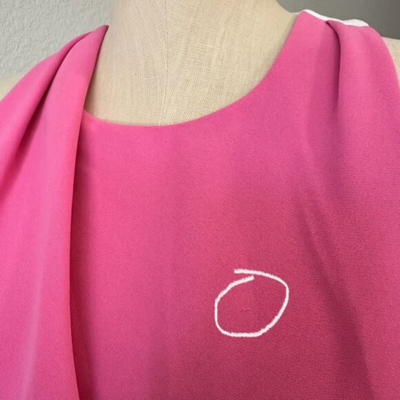 REISS Cheyenne Back-Cutout Midi Dress Bow Tie in Pink/White - Picture 3 of 16